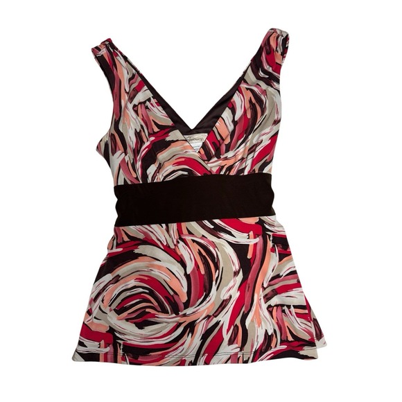 Speechless Tops - Y2K Speechless Babydoll Top Sz M Tie Back Whimsy Fairy Brown Pink Red Tan 90's